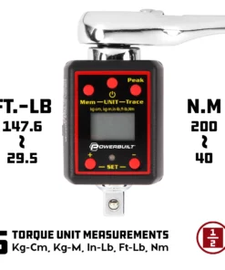 Powerbuilt 1/2 Inch Drive Digital Torque Socket Adapter - 940962 13 Powerbuilt 1/2 Inch Drive Digital Torque Socket Adapter - 940962 -Hot Sale Powerbuilt Shop 940962 02