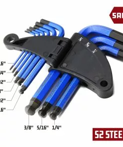 Powerbuilt 9 Piece SAE Short Arm Hex Key Set, 1/16-Inch to 3/8-Inch -Hot Sale Powerbuilt Shop 941070 02