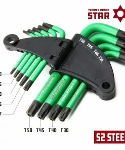 Powerbuilt 9 Piece Short Arm Tamper-Proof Torx Key Wrench Set - 941071 -Hot Sale Powerbuilt Shop 941071 02