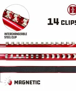 Powerbuilt 1/2 in. Drive Magnetic Aluminum Socket Holder - 941123 -Hot Sale Powerbuilt Shop 941123 03