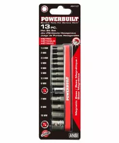 Powerbuilt 13 Piece Metric Hex Screwdriver Bit Set with Magnetic Bit Holder -Hot Sale Powerbuilt Shop 941127 04