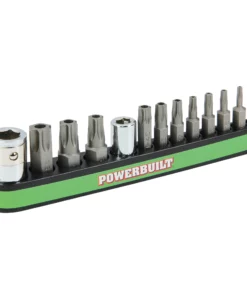 Powerbuilt 13 Piece Tamper Proof Star Bit with Magnetic Base Holder, T-8 to T-40