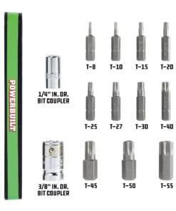 Powerbuilt 13 Piece Tamper Proof Star Bit with Magnetic Base Holder, T-8 to T-40 8 Powerbuilt 13 Piece Tamper Proof Star Bit with Magnetic Base Holder, T-8 to T-40 -Hot Sale Powerbuilt Shop 941129 03