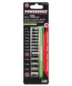 Powerbuilt 13 Piece Tamper Proof Star Bit with Magnetic Base Holder, T-8 to T-40 9 Powerbuilt 13 Piece Tamper Proof Star Bit with Magnetic Base Holder, T-8 to T-40 -Hot Sale Powerbuilt Shop 941129 04
