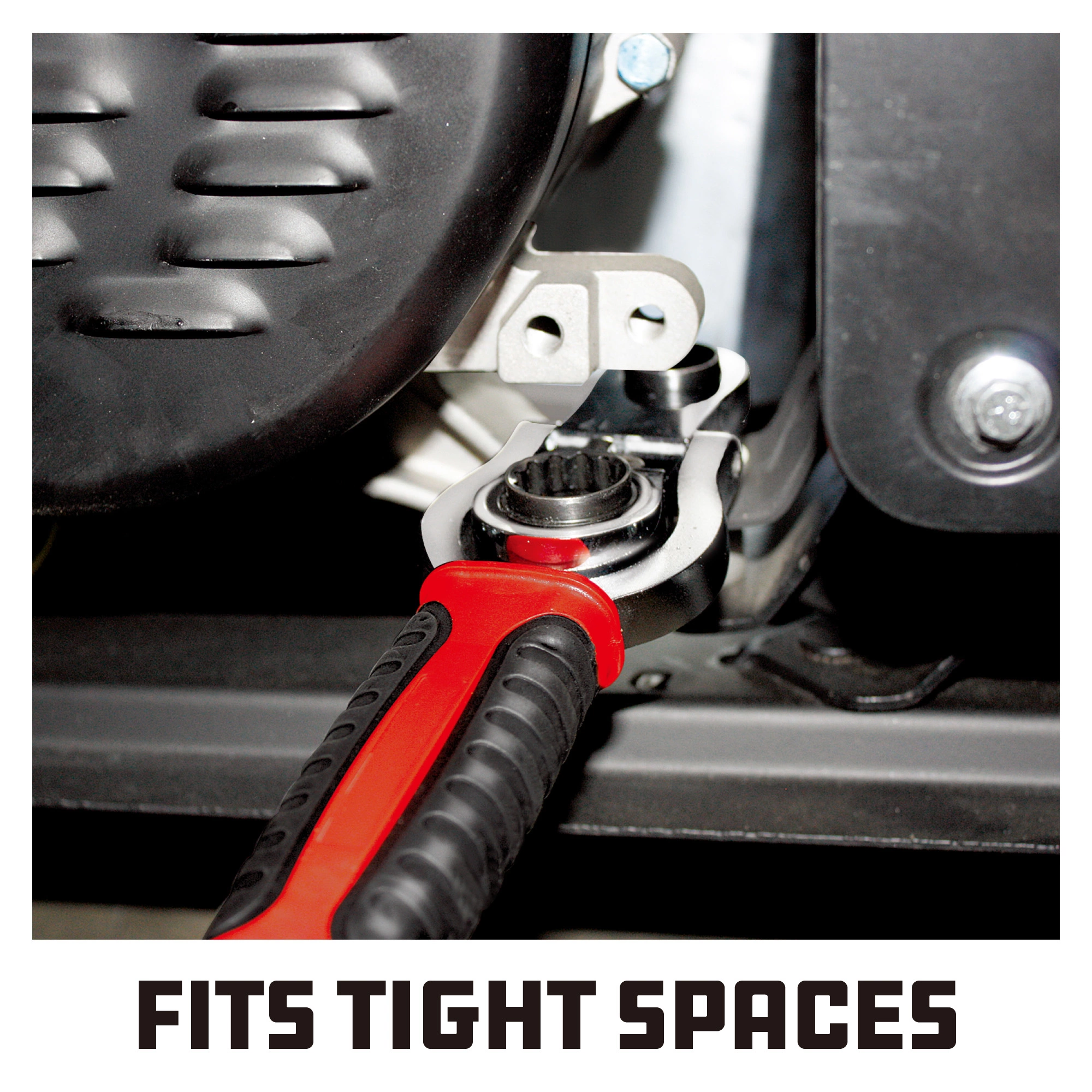 Powerbuilt 8 Size In 1 SAE Reversible Flex-Head Ratcheting Wrench, 941153 6 Powerbuilt 8 Size In 1 SAE Reversible Flex-Head Ratcheting Wrench, 941153 - Image 6