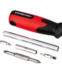 Powerbuilt 9 In 1 Screwdriver W/ Double Inj Handle - 941162