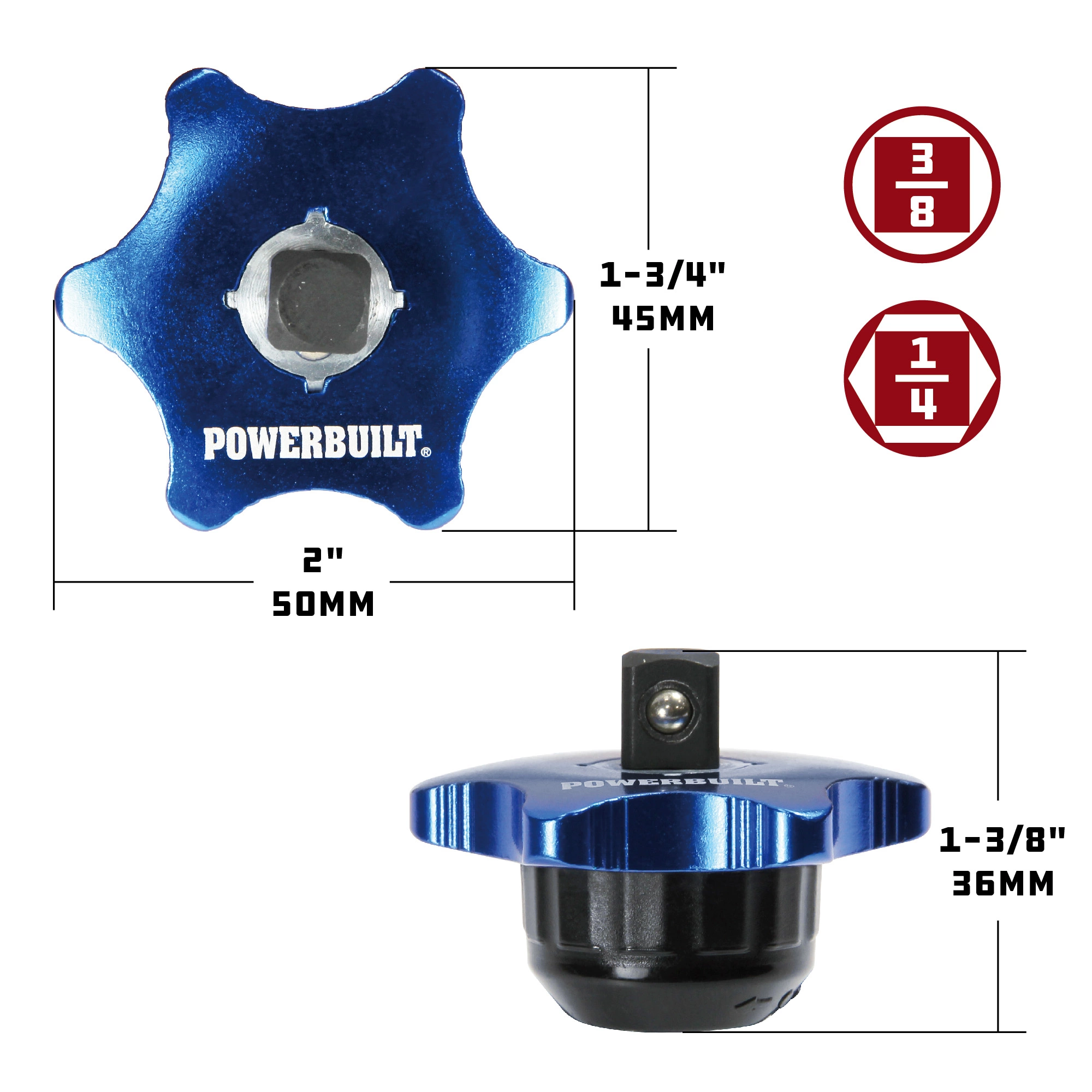 Powerbuilt 3/8 Inch Drive 36 Tooth 2-in-1 Thumb Ratchet - 941264 2 Powerbuilt 3/8 Inch Drive 36 Tooth 2-in-1 Thumb Ratchet - 941264 - Image 2