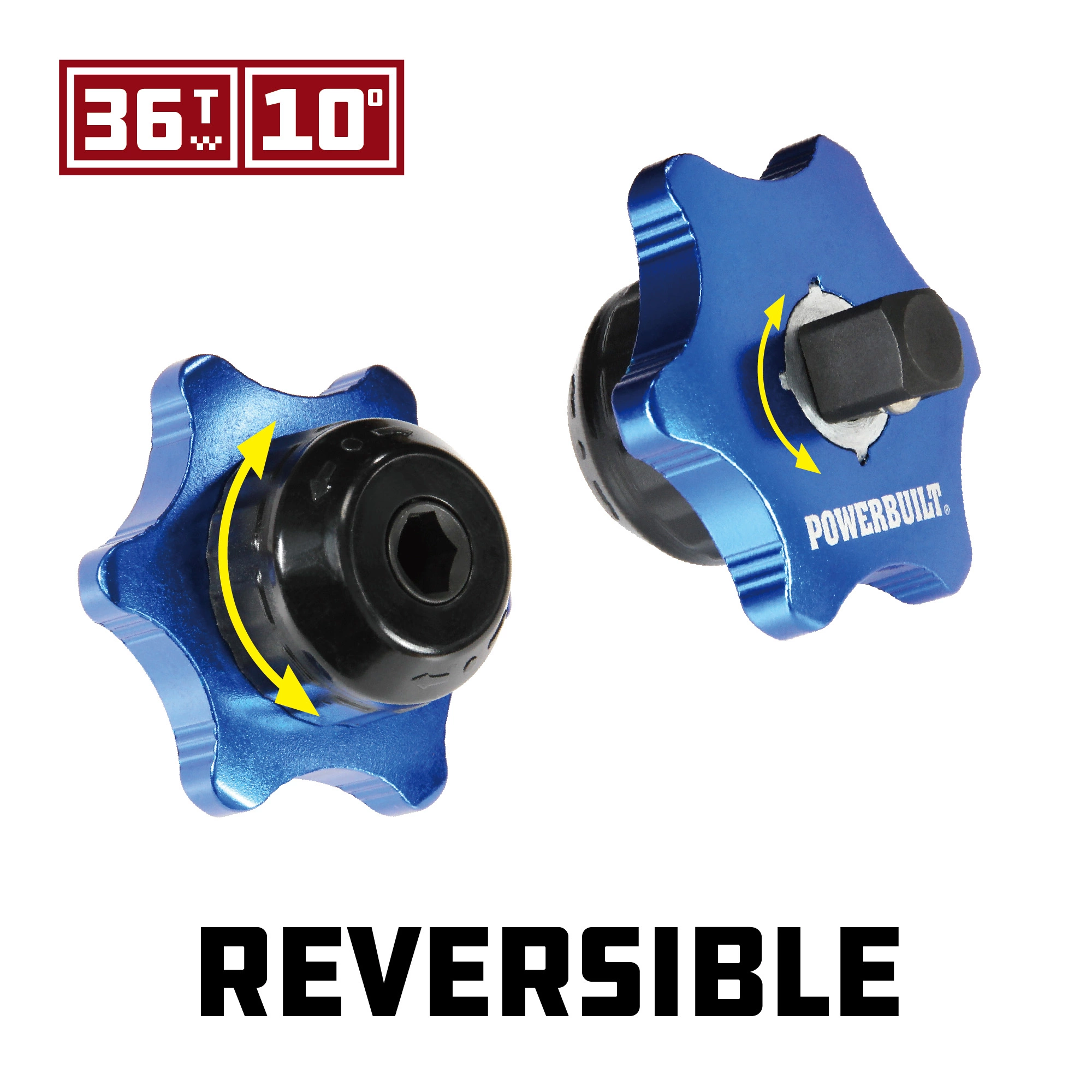 Powerbuilt 3/8 Inch Drive 36 Tooth 2-in-1 Thumb Ratchet - 941264 5 Powerbuilt 3/8 Inch Drive 36 Tooth 2-in-1 Thumb Ratchet - 941264 - Image 5