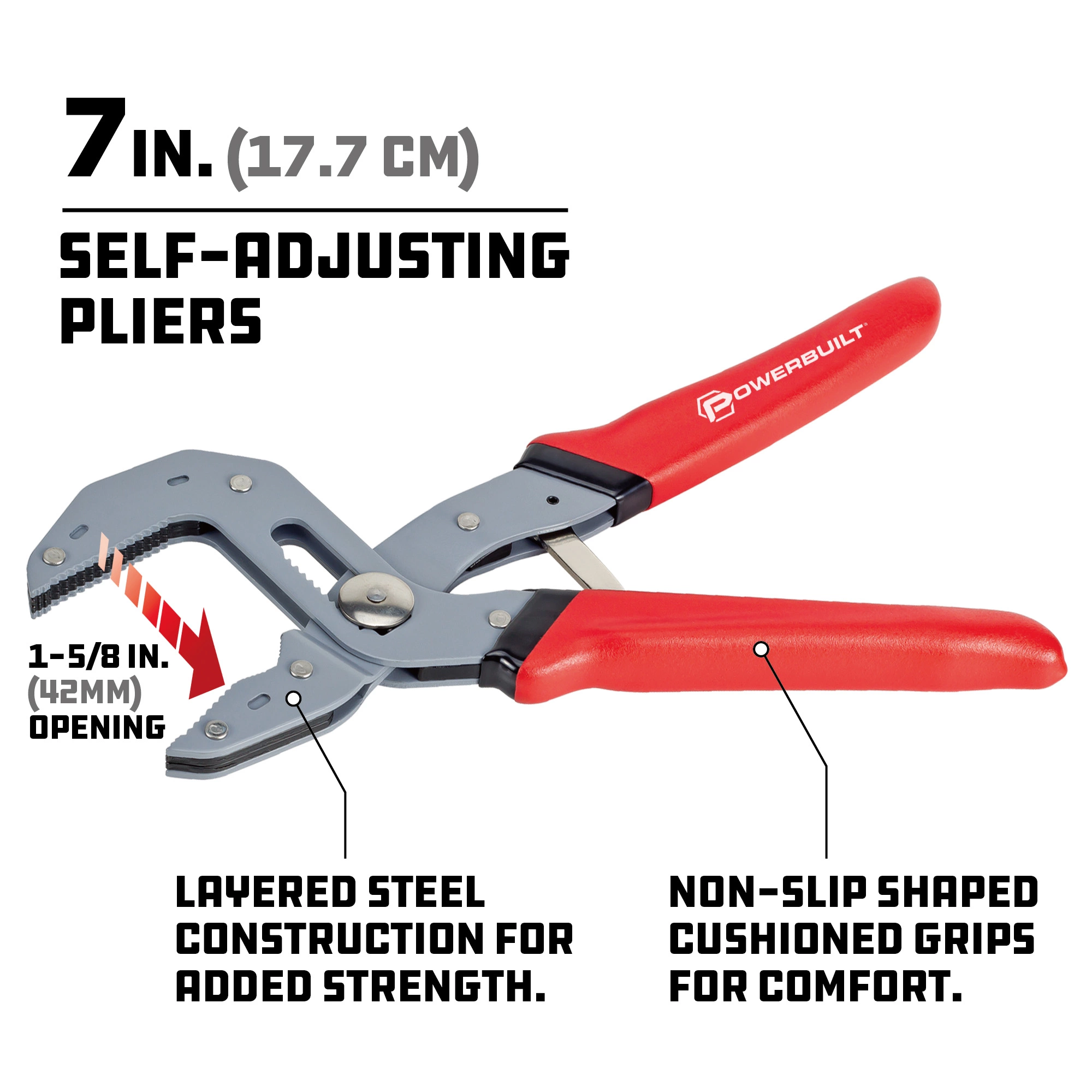 Powerbuilt 7 Inch Self-Adjusting Power Grip Pliers - 941287E 6 Powerbuilt 7 Inch Self-Adjusting Power Grip Pliers - 941287E - Image 6