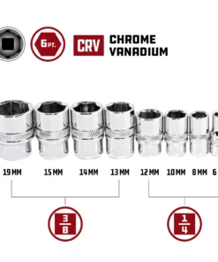 Powerbuilt 8 Piece Zeon Metric Socket Set for Damaged Bolts - 941322 -Hot Sale Powerbuilt Shop 941322 04