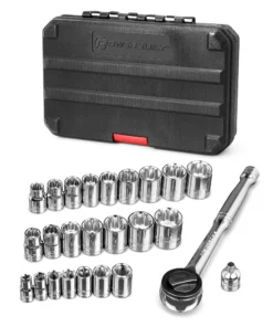 Powerbuilt 26 Pc. 1/4 in. and 3/8 in. Drive SAE and Metric Socket Set - 941331