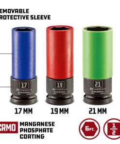 Powerbuilt 3 PC Zeon Metric Lug Nut Socket Set for Damaged Lug Nuts - 240098 10 Powerbuilt 3 PC Zeon Metric Lug Nut Socket Set for Damaged Lug Nuts - 240098 -Hot Sale Powerbuilt Shop 941436 02 1