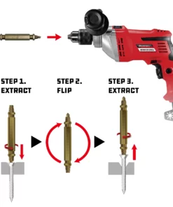Powerbuilt 3 Piece Damaged Screw Extractor and Remover Set - 941455 -Hot Sale Powerbuilt Shop 941455 04