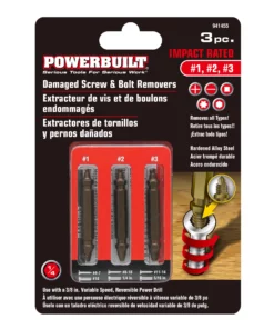 Powerbuilt 3 Piece Damaged Screw Extractor and Remover Set - 941455 -Hot Sale Powerbuilt Shop 941455 06