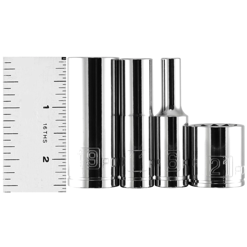 Powerbuilt 16 Piece 3/8" Dr. SAE Socket Set 12 pt. Deep and Standard - 941539 2 Powerbuilt 16 Piece 3/8" Dr. SAE Socket Set 12 pt. Deep and Standard - 941539 - Image 2