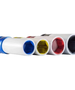 Powerbuilt 6 Piece 1/2-Inch Drive Thin Wall Color Wheel Saver Lug Nut Socket Set