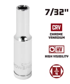 Powerbuilt 1/4 Inch Drive x 7/32 Inch 6 Point Deep Socket - 948309 9 Powerbuilt 1/4 Inch Drive x 7/32 Inch 6 Point Deep Socket - 948309 -Hot Sale Powerbuilt Shop 948309 7 32 02