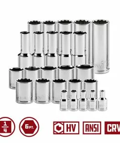 Powerbuilt 47 Piece Pro Tech 1/4 in. Dr. SAE & Metric Socket Set - 949004 9 Powerbuilt 47 Piece Pro Tech 1/4 in. Dr. SAE & Metric Socket Set - 949004 -Hot Sale Powerbuilt Shop 949004 03