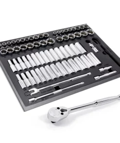 Powerbuilt Pro Tech 69 Piece 1/2-Inch Drive SAE/Metric Master Socket Set