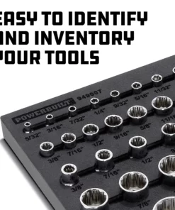 Powerbuilt Pro Tech 70 Pc. SAE 1/4 in, 3/8 in, and 1/2 in. Master Socket Set -Hot Sale Powerbuilt Shop 949007 05