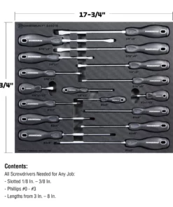 Powerbuilt 17 Pc. Master Screwdriver Set with Double Injection Handles - 949018 -Hot Sale Powerbuilt Shop 949018 02