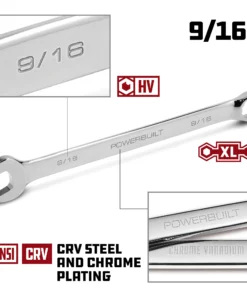 Powerbuilt 9/16 Inch Fully Polished Long Pattern SAE Combination Wrench - 640442 -Hot Sale Powerbuilt Shop 9 1620 02