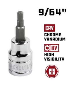 Powerbuilt 3/8 Inch Drive x 9/64 Inch Hex Bit Socket - 940144 9 Powerbuilt 3/8 Inch Drive x 9/64 Inch Hex Bit Socket - 940144 -Hot Sale Powerbuilt Shop 9 642020940144 02