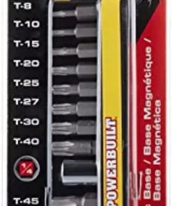 powerbuilt 941130 star bit socket set (tamper proof) (13 piece) (8 piece 6mm - t8-t40, 3 piece 10mm - t45-t55, 2 piece adapte -Hot Sale Powerbuilt Shop RNAB00X6DJJK0 L3