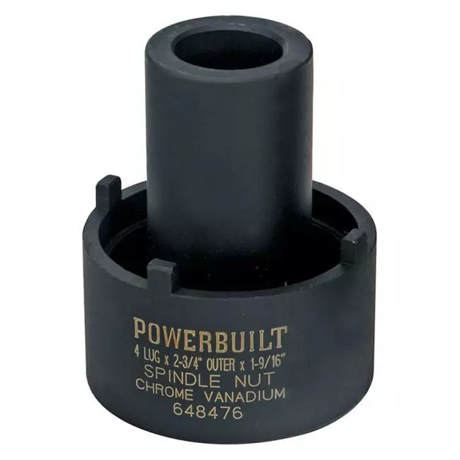 Powerbuilt 648476 Four Lug Special Spindle Nut Socket 1 Powerbuilt 648476 Four Lug Special Spindle Nut Socket