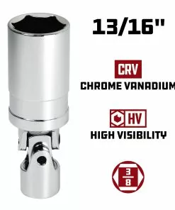 Powerbuilt 3/8" Drive SAE 13/16" U Joint Spark Plug Socket - 643003 -Hot Sale Powerbuilt Shop b000fp8mm8.pt03