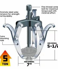 Powerbuilt 6 Inch Combination 2/3 Reversible Jaw Gear Puller - 648648 -Hot Sale Powerbuilt Shop b002inzewq.pt02