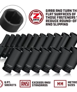 Powerbuilt 1/2 Inch Drive x 23 MM 6 Point Deep Impact Socket - 647290 -Hot Sale Powerbuilt Shop b016sejtg2.pt02