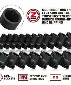 Powerbuilt 1/2 Inch Drive x 26 MM 6 Point Deep Impact Socket - 647193 -Hot Sale Powerbuilt Shop impact20socket mm 28