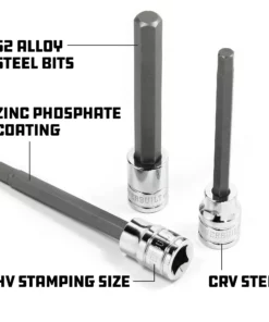 Powerbuilt 3/8 in. Drive X 1/4 in. Extra Long Hex Bit Socket, 4 in. Long -Hot Sale Powerbuilt Shop long20hex20bit20socket 04 3