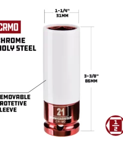 Powerbuilt 3 Piece 1/2 Inch Drive MM Color Wheel Socket Set - 940846 -Hot Sale Powerbuilt Shop lug20nut20socket 21mm 1