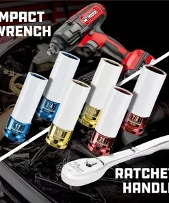 Powerbuilt 1/2-Inch Drive Metric 19mm Lug Nut Socket w/ Sleeve, Impact Socket -Hot Sale Powerbuilt Shop lug20nut20socket use 7