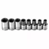 Powerbuilt 8 Piece 1/4 Inch Drive Universal Socket Set with Tray - 642053