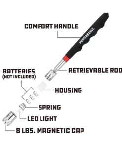 Powerbuilt 8lb Lighted Magnetic Pick Up Tool -Hot Sale Powerbuilt Shop prod 26704985312