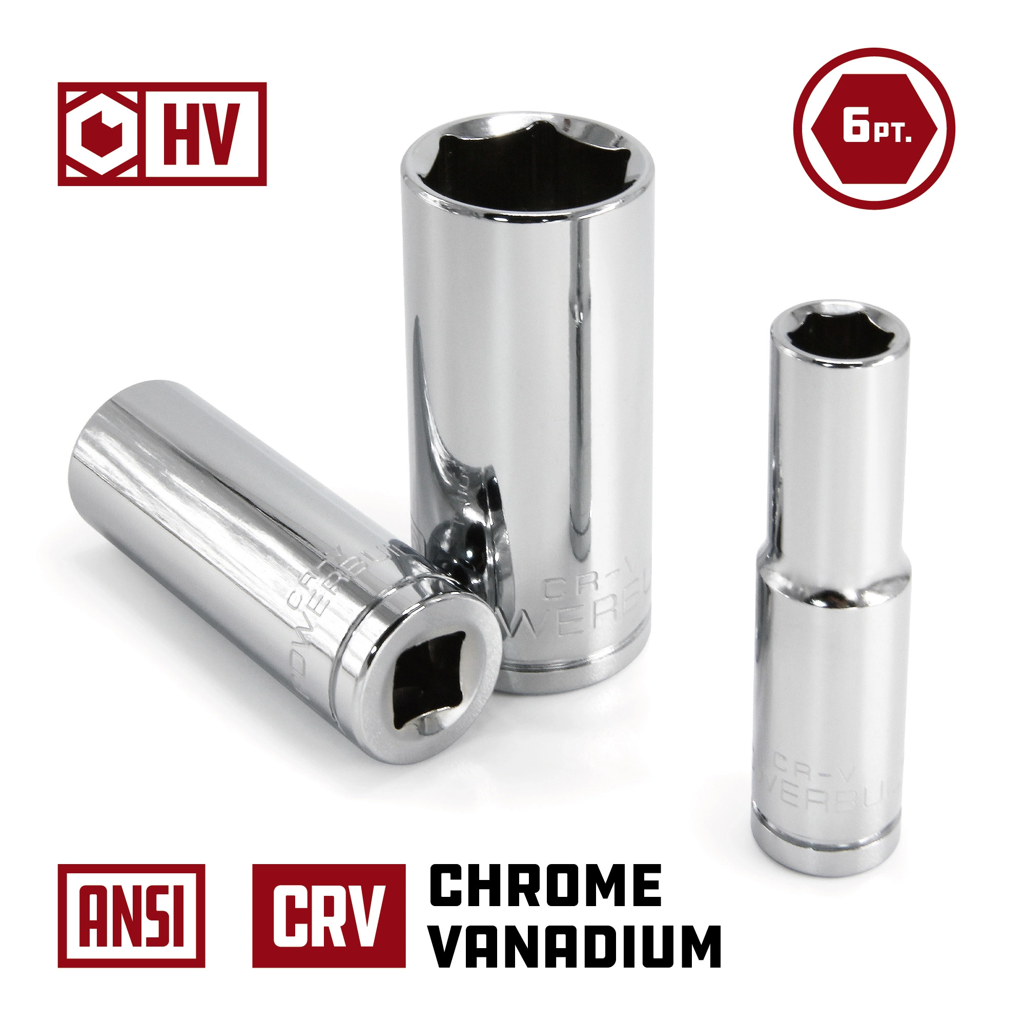 Powerbuilt 12 Piece 3/8 Inch Drive Metric 6 Point Deep Socket Set - 645009 4 Powerbuilt 12 Piece 3/8 Inch Drive Metric 6 Point Deep Socket Set - 645009 - Image 4