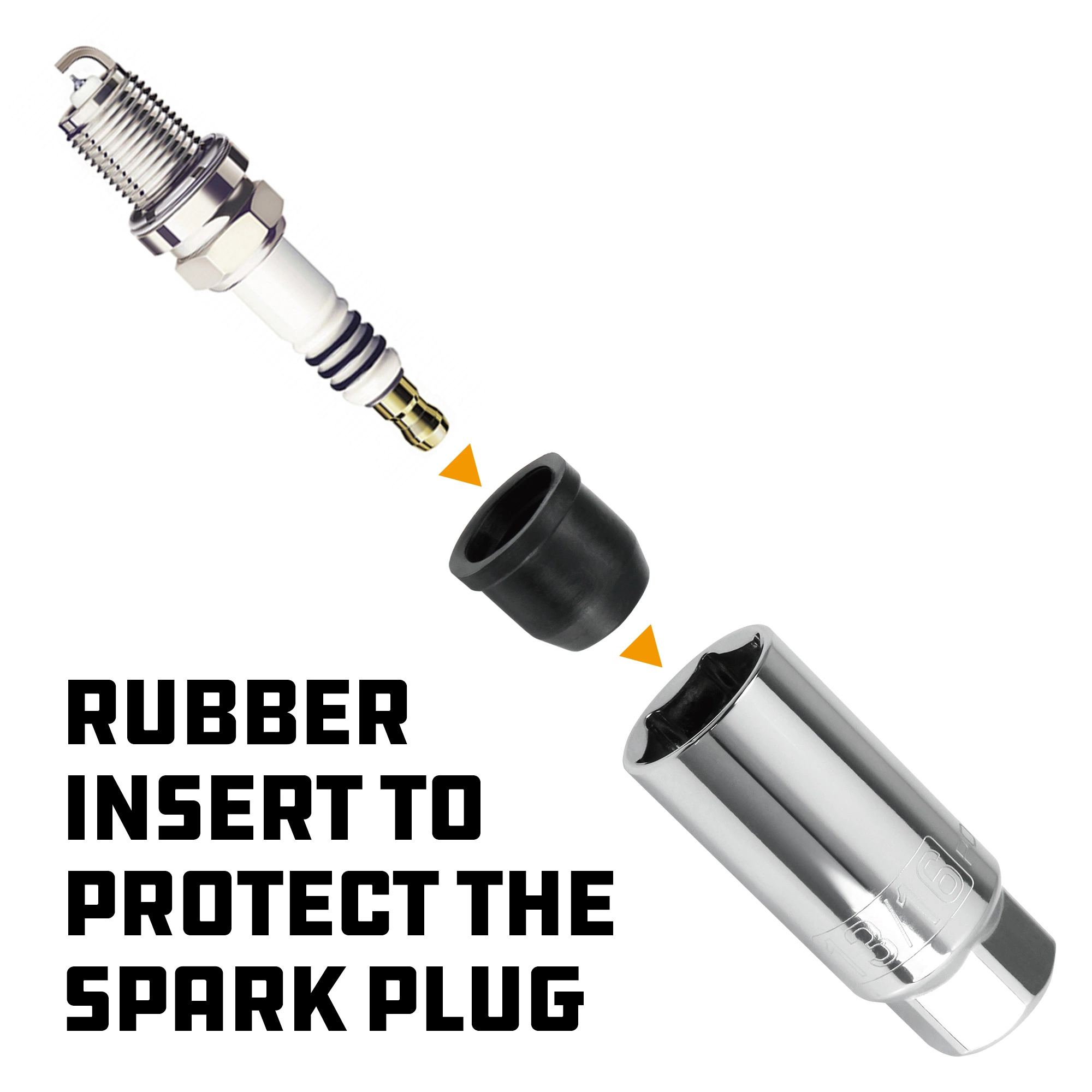 Powerbuilt 3/8-Inch Drive Metric Spark Plug Socket 21mm - 643010 4 Powerbuilt 3/8-Inch Drive Metric Spark Plug Socket 21mm - 643010 - Image 4