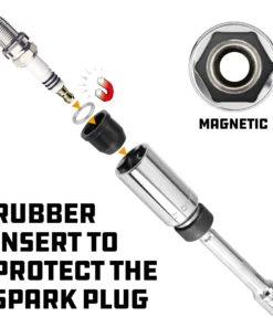 Powerbuilt 3/8 Inch Drive x 13/16 Inch x 6 Inch Magnetic Swivel Spark Plug Socket - 641853 7 Powerbuilt 3/8 Inch Drive x 13/16 Inch x 6 Inch Magnetic Swivel Spark Plug Socket - 641853 -Hot Sale Powerbuilt Shop spark20plug20socket 04