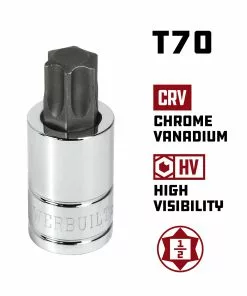 Powerbuilt 1/2" Drive T-70 Torx Bit Socket, Star Bit - 940363 -Hot Sale Powerbuilt Shop t70 940363 02