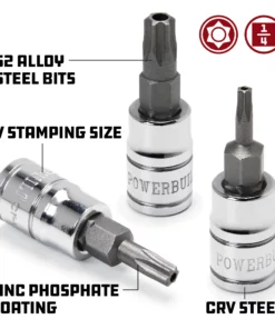 Powerbuilt 1/4 in. Drive T10 Tamper Proof Torx Bit Socket - 648496 -Hot Sale Powerbuilt Shop tamper20star 6pt 1 3