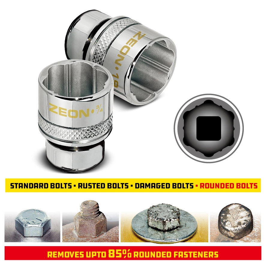 Powerbuilt 8 Piece Zeon SAE Socket Set for Damaged Bolts - 941323 5 Powerbuilt 8 Piece Zeon SAE Socket Set for Damaged Bolts - 941323 - Image 5